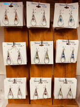 Load image into Gallery viewer, Loop Drop Capped Glass Bead Earrings
