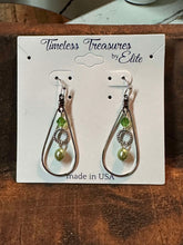 Load image into Gallery viewer, Loops Drop Glass Pearl Crystal Earrings
