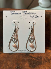 Load image into Gallery viewer, Loops Drop Glass Pearl Crystal Earrings
