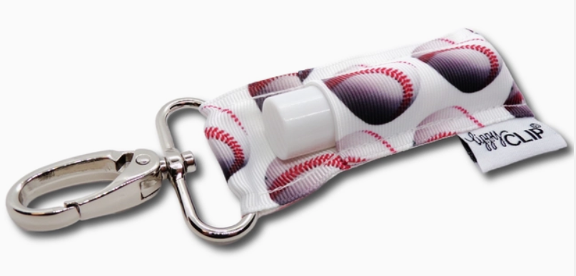 Baseballs Lippyclip® Lip Balm Holder