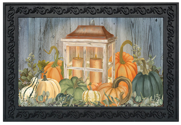 Autumn's Glow Lantern Farmhouse Doormat