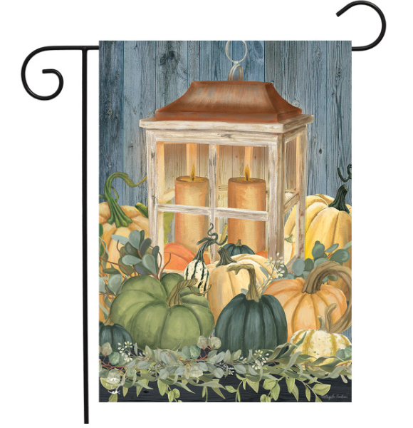 Autumn's Glow Lantern Farmhouse Garden Flag