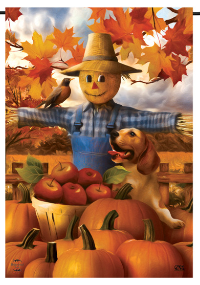 Autumn Scarecrow Garden Flag