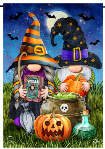 Halloween Gnomes Humor Garden Flag