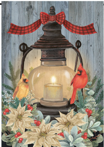 Warm Winter Candle Garden Flag