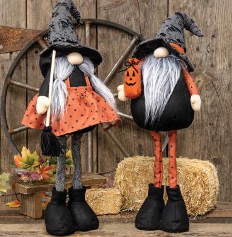 Mr. & Mrs. Halloween Star Standing Gnome