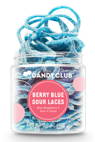 Berry Blue Sour Laces Candy Club