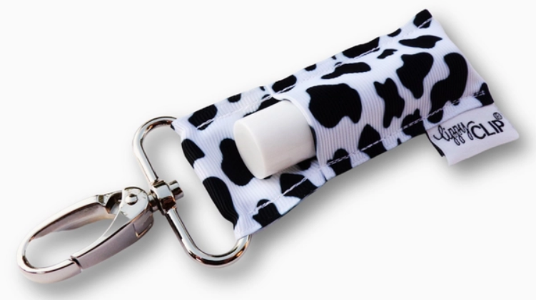 Cow Print Lippyclip® Lip Balm Holder