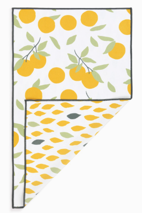 Citrus Orange Absorbent Reversible Towel - 18x30in