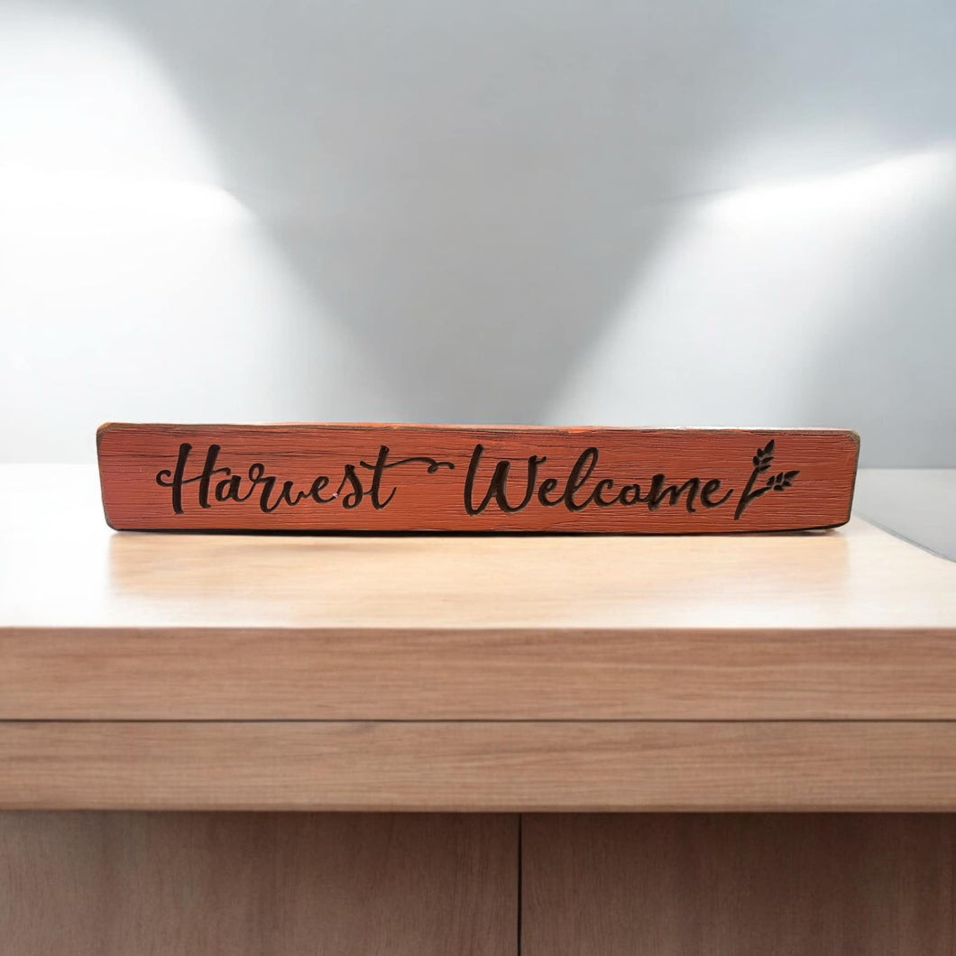 Harvest Welcome Wooden Sign