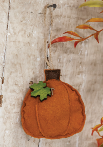 Orange Pumpkin Felt Ornament