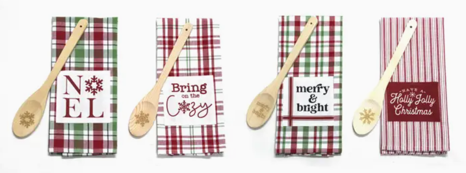 Holiday Spoon & Tea Towel Set