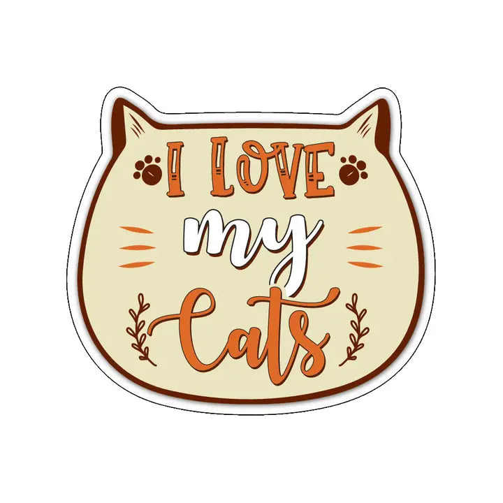 I Love My Cats - Vinyl Sticker