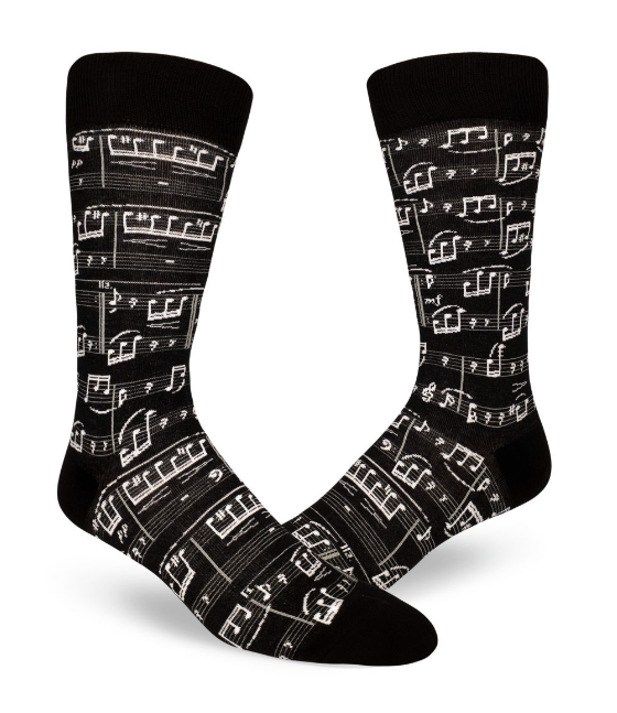 A Genius Composition Men's Crew Socks - Black