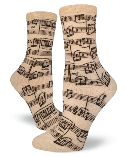 A Genius Composition Women's Crew Socks - Heather Cream