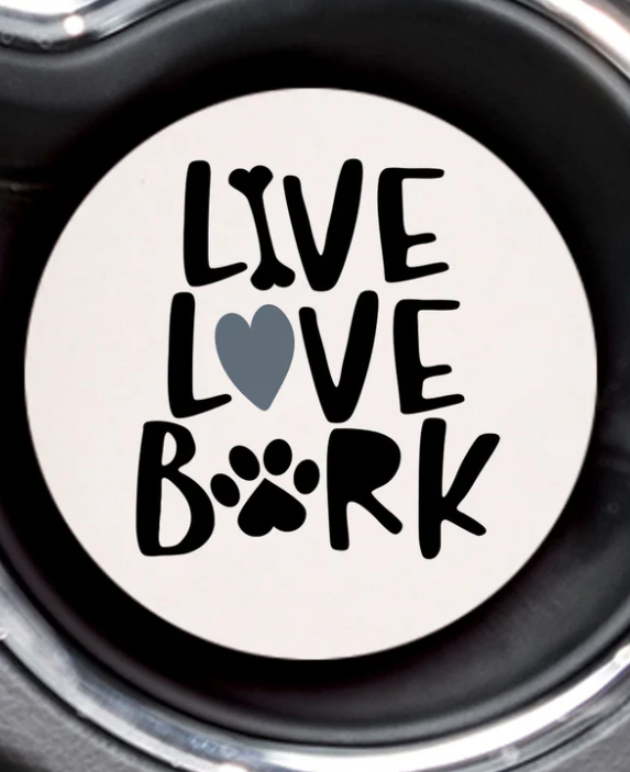 Live Love Bark Car Coaster