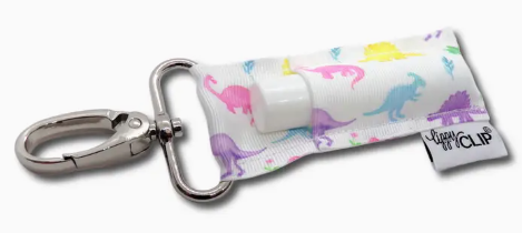 Pastel Dino Lippyclip® Lip Balm Holder