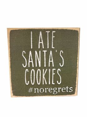 Santa's Cookies Block Sign - 4