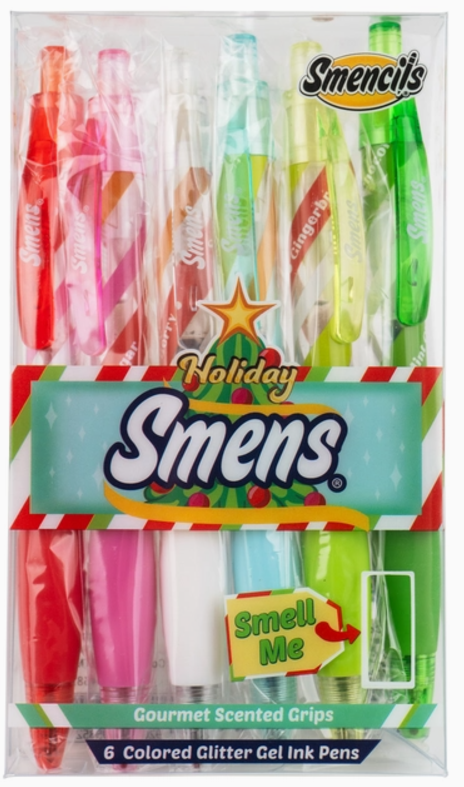 Holiday Smens 6-pack (Glitter Gel Ink) - Scented Pens