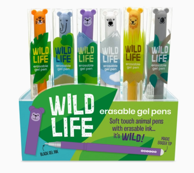 Wild Life Erasable Gel Pens