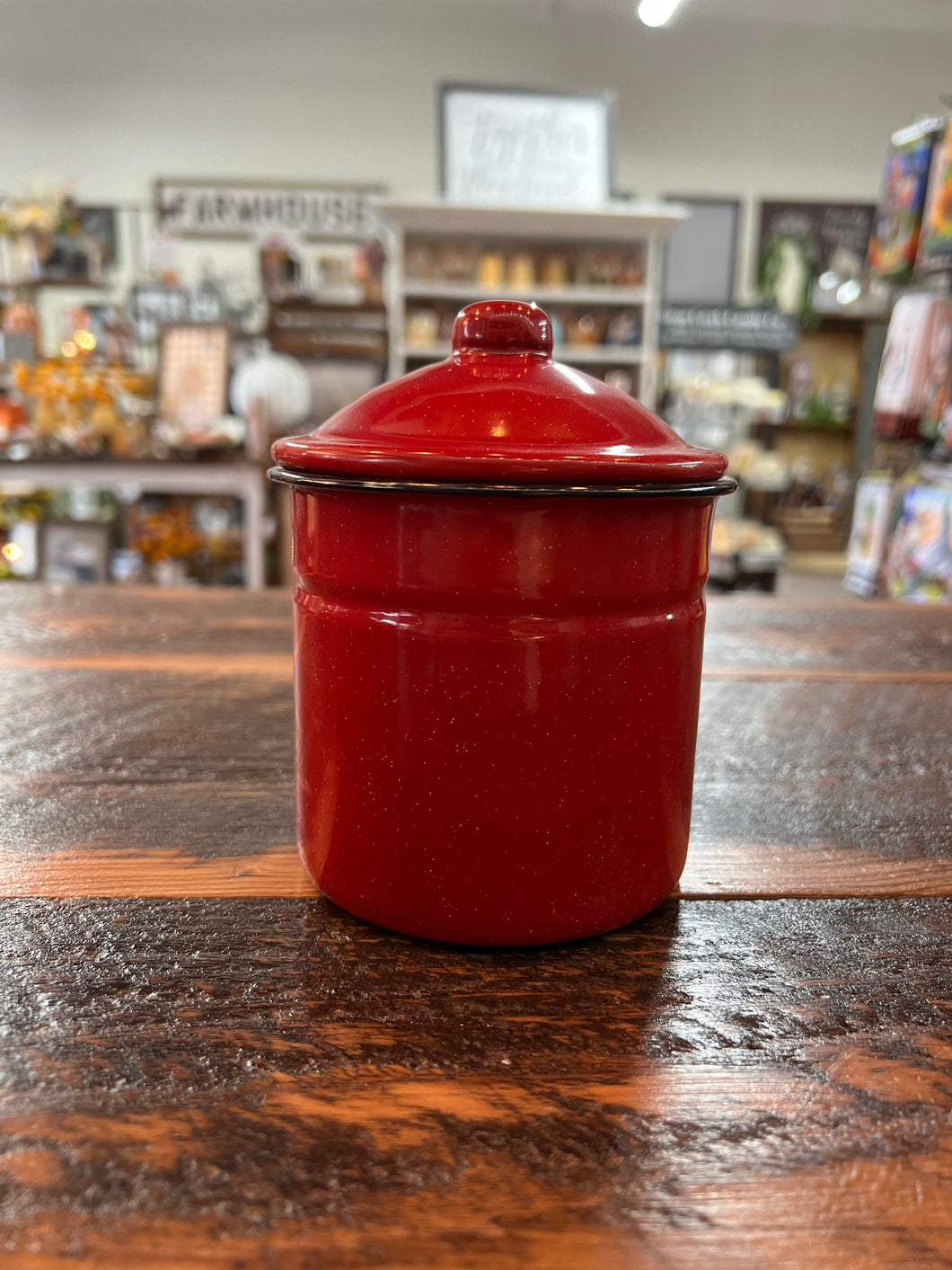 Swan Creek Candle Co. Holiday Enamelware Canister -  15 oz.