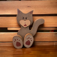 Load image into Gallery viewer, Wooden Sitting Cat
