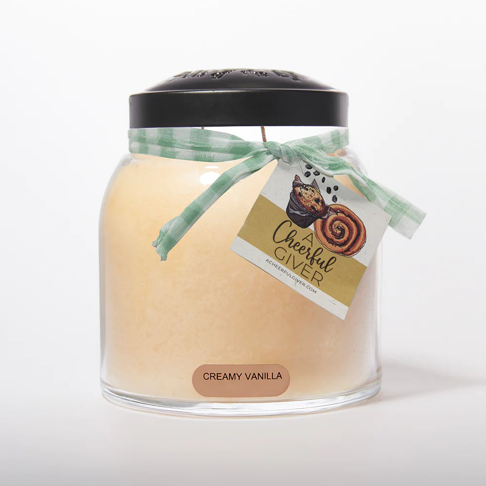 Creamy Vanilla Papa Jar Candle