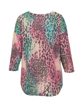Load image into Gallery viewer, Animal Print V Neck Knit Top
