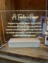 A Teacher's Prayer LED Sign