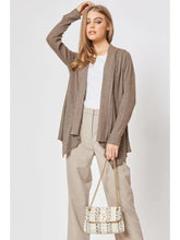 Load image into Gallery viewer, Handkerchief Hem Cardigan - Mocha
