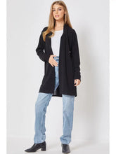 Load image into Gallery viewer, Open Front Long Sleeve Cardigan Black
