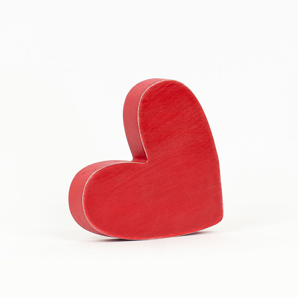 Red Wood Heart Cut Out
