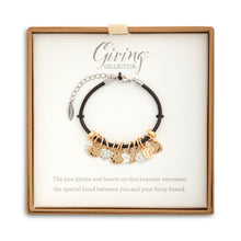 Load image into Gallery viewer, Charm Bracelet - Paw Print and Heart
