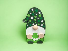 St. Patrick's Day Wooden Gnome Cutout