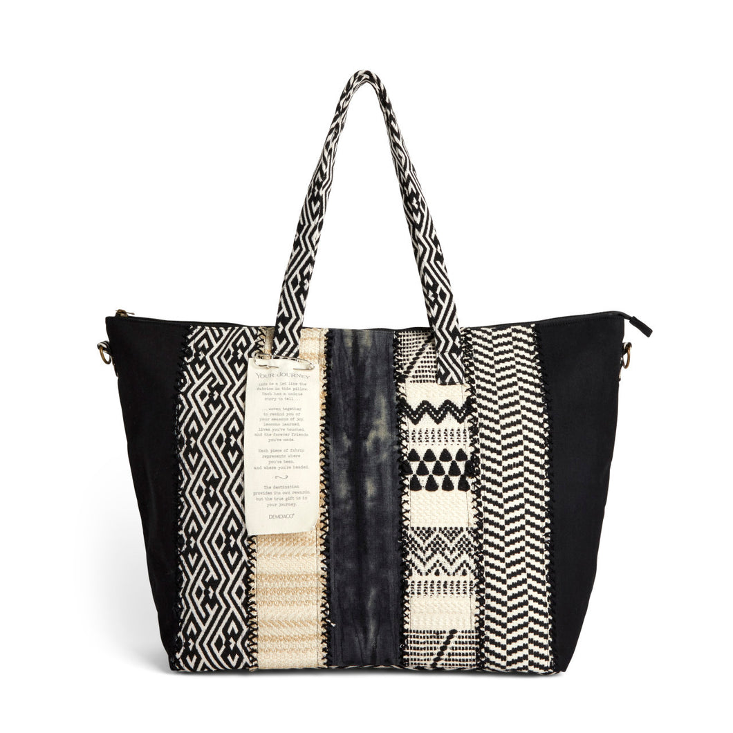 Your Journey Weekender Bag - Black and Cream